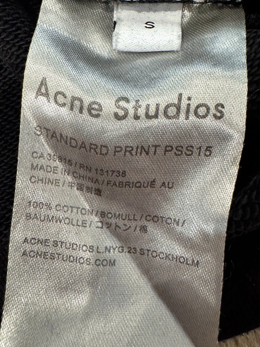 Acne Studios Black 'Photocopy' Crewneck Sweater